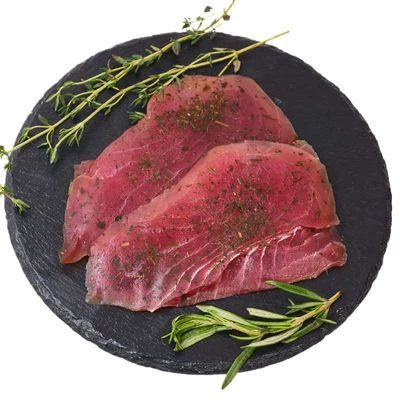 Тунец подкопченный с укропом филе-слайсы Деликатеска 100г-1}