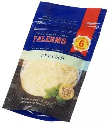 Сыр Палермо твердый тертый 40% жир. 120г - купить в Москве по выгодной ...