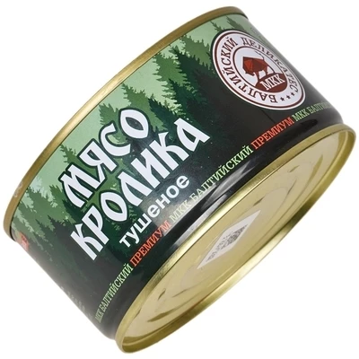 Мясо кролика тушеное Балтийский 325г  -1}