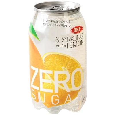 Напиток газированный Sparkling Zero Sugar Lemon со вкусом лимона OKF Корея 350мл-0}