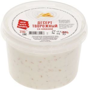 Десерт творожный со злаками 15% жир., 270г