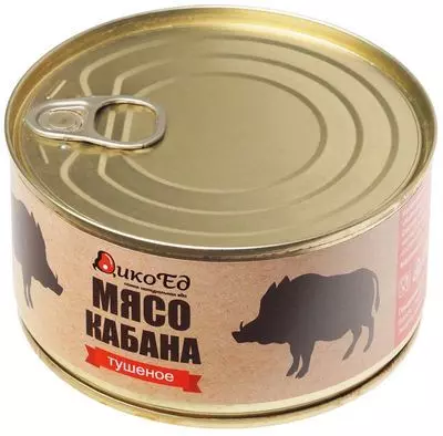 Тушеное мясо кабана Высший сорт 325г - купить в Москве по выгодной цене ...