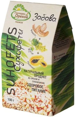 Сухофеты Забава конфеты из орехов и сухофруктов 100г-1}
