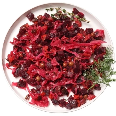 Винегрет с квашеной капустой без картофеля Деликатеска 180г-0}