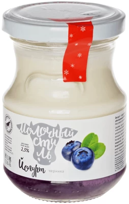 Йогурт термостатный Черника 2,5% жир., 250г-0}