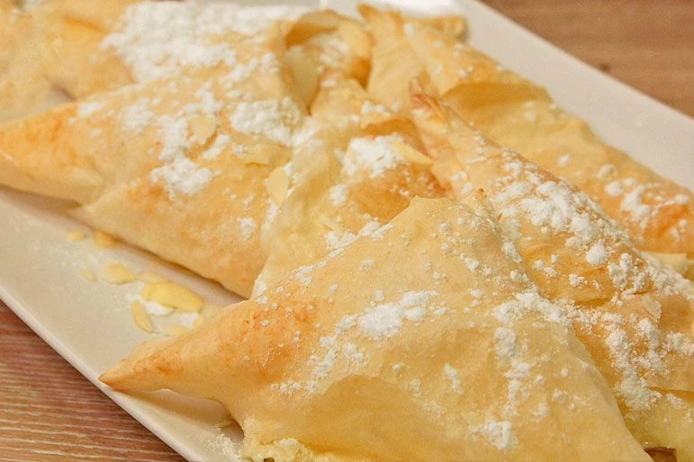 Творожные кулечки из теста Фило