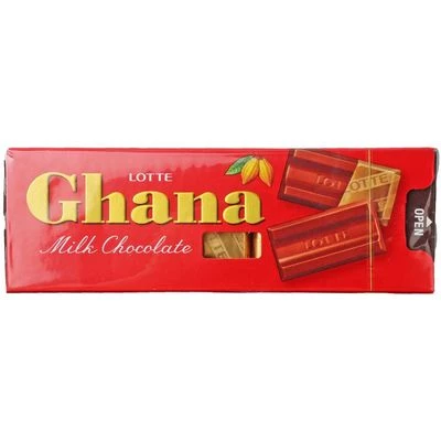 Шоколад Гана молочный Lotte Япония 40г-0}
