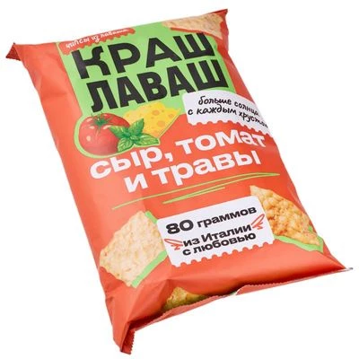 Чипсы из лаваша Краш Лаваш Сыр томат и травы 80г-1}