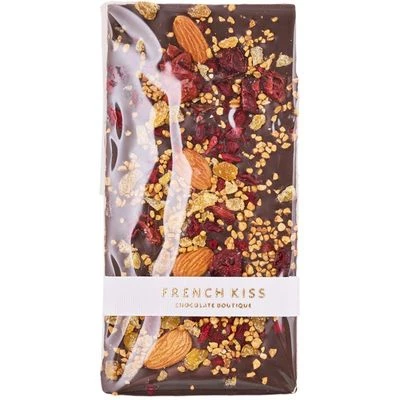 Шоколад горький с клюквой и миндалем 120г-0}