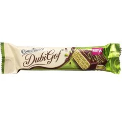 Вафли Dubigof в шоколадной глазури с начинкой со вкусом фисташки Турция 36г