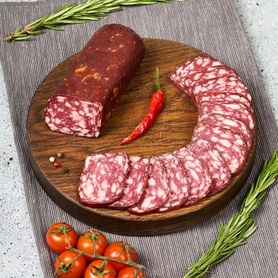 Колбаса сырокопченая Элитная Деликатеска ~250г  -1}