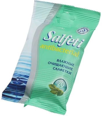 Салфетки влажные Salfeti антибактериальные 20шт-1}