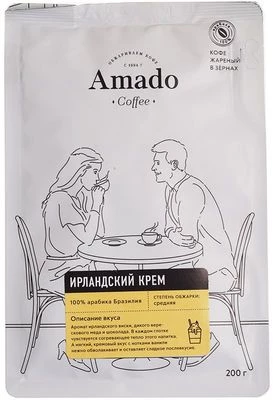Кофе AMADO Ирландский крем зерновой 200г-0}