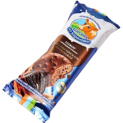 Мороженое шоколадное с крошкой Брауни Коровка из Кореновки 15% жир. 70г -0}
