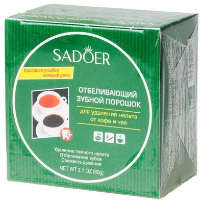 Зубной порошок Sadoer отбеливающий Китай 60г-1}