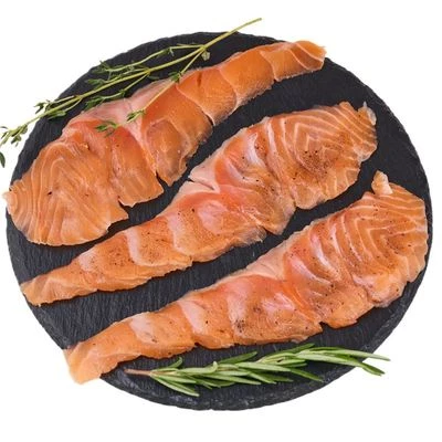 Лосось атлантический подкопченный со специями слайсы Деликатеска 100г-0}