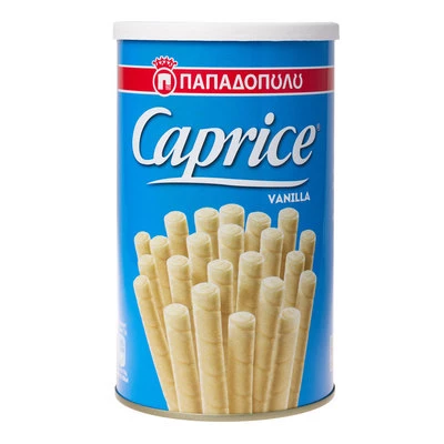 Вафельные трубочки Papadopolos с ванильным кремом Греция 250г-0}
