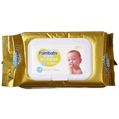 Салфетки влажные детские Palmbaby с клапаном Китай 80шт-0}