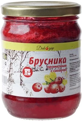 Брусника протертая с сахаром 560мл-0}