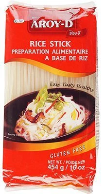 Лапша рисовая 3мм Aroy-D Таиланд 454г-0}