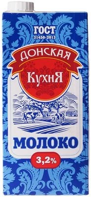 Молоко Донская кухня 3.2% жир. ульрапастеризованное 950мл-0}