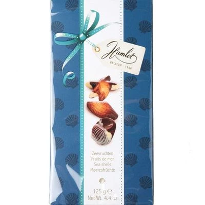 Конфеты Шоколадные ракушки Hamletс пралине начинкой из фундука Бельгия 125г-0}