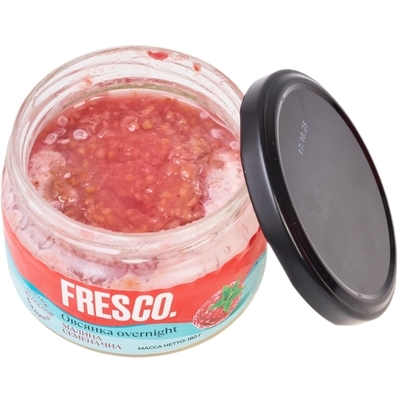 Овсянка ленивая с малиной и семенами чиа FresCo 180г-1}