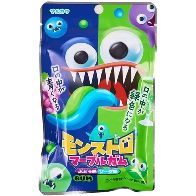 Резинка жевательная Marukawa Monstr Marvel со вкусом содовой и винограда Япония 37г-0}