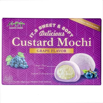 Пирожное моти Bamboo House с заварным кремом Grape Виноград Тайвань 180г-0}