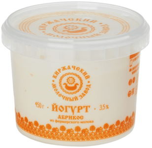 Йогурт абрикосовый густой 3,5% жир., 450г