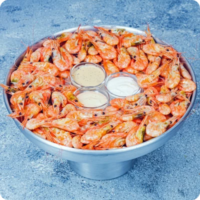 Креветки Углохвостые + 3 соуса 1кг-0}