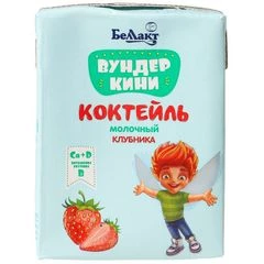 Коктейль молочный с ароматом клубники 2.5% жир. Беллакт Белоруссия 210г