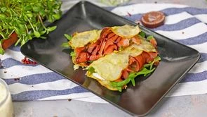 Картофельный сэндвич с лососем