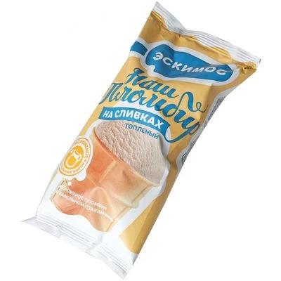 Наш пломбир на сливках топленый в стаканчике 85г-1}