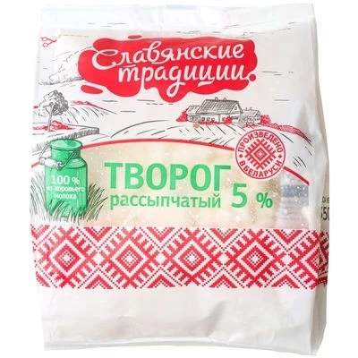 Творог рассыпчатый Славянские традиции 5% жир. 350г-0}