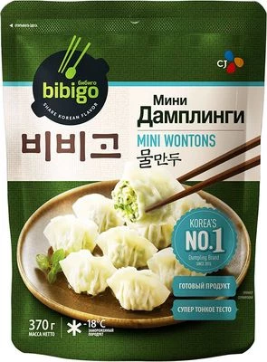 Дамплинги мини со свининой корейские пельмени Bibigo 370г-0}