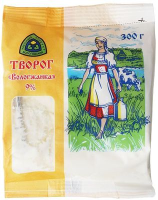 Творог Вологжанка 9% жир. 300г купить в Москве с доставкой на дом от ...