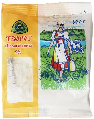 Творог Вологжанка 9% жир. 300г-0}