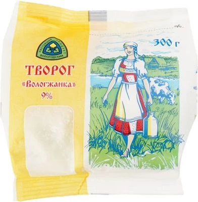 Творог Вологжанка 9% жир., 300г РАСПРОДАЖА-0}