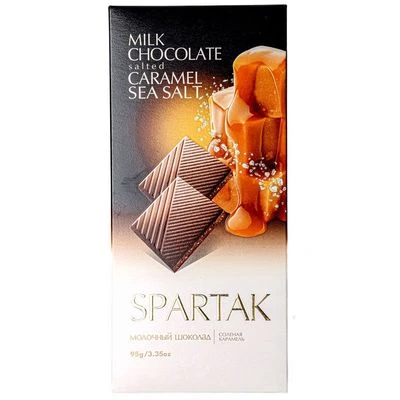 Шоколад Спартак молочный с соленой карамелью 95г-0}