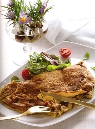 Омлет с морским коктейлем