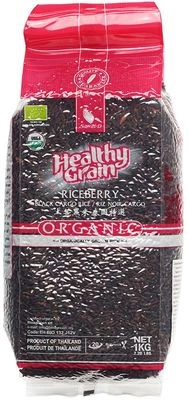 Рис черный органический длиннозерный шелушеный неполированный Таиланд 1кг-0}