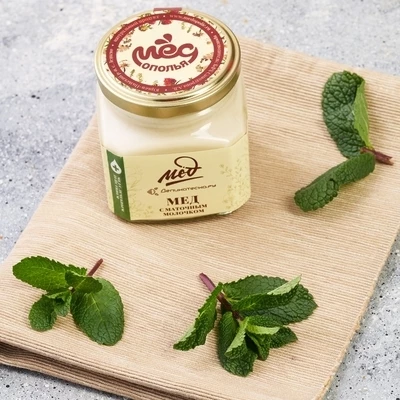 Мед натуральный с маточным молочком Деликатеска 300г-1}