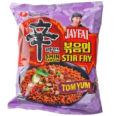 Лапша быстрого приготовления Шин стир-фрай Том ям Корея 130г-0}