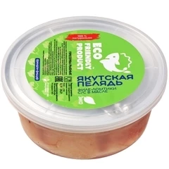 Пелядь якутская слабосоленая филе-ломтики в масле EcoFriendly Product 180г