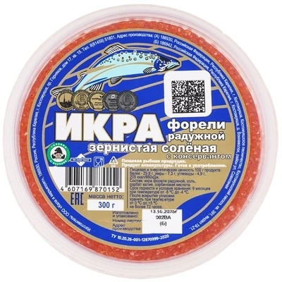 Икра красная радужной форели из Карелии 300г -1}