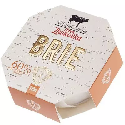 Сыр Бри с белой плесенью 60% жир. White Cheese from Zhukovka 125г ...