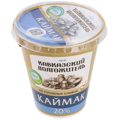 Каймак Кавказский долгожитель 20% жир. 300г-0}