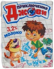 Молоко Приключения Джови 3.2% жир. ультрапастеризованное для детского питания (3+) 200мл 