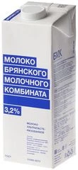 Молоко ультрапастеризованное БМК 3.2% жир. 975мл